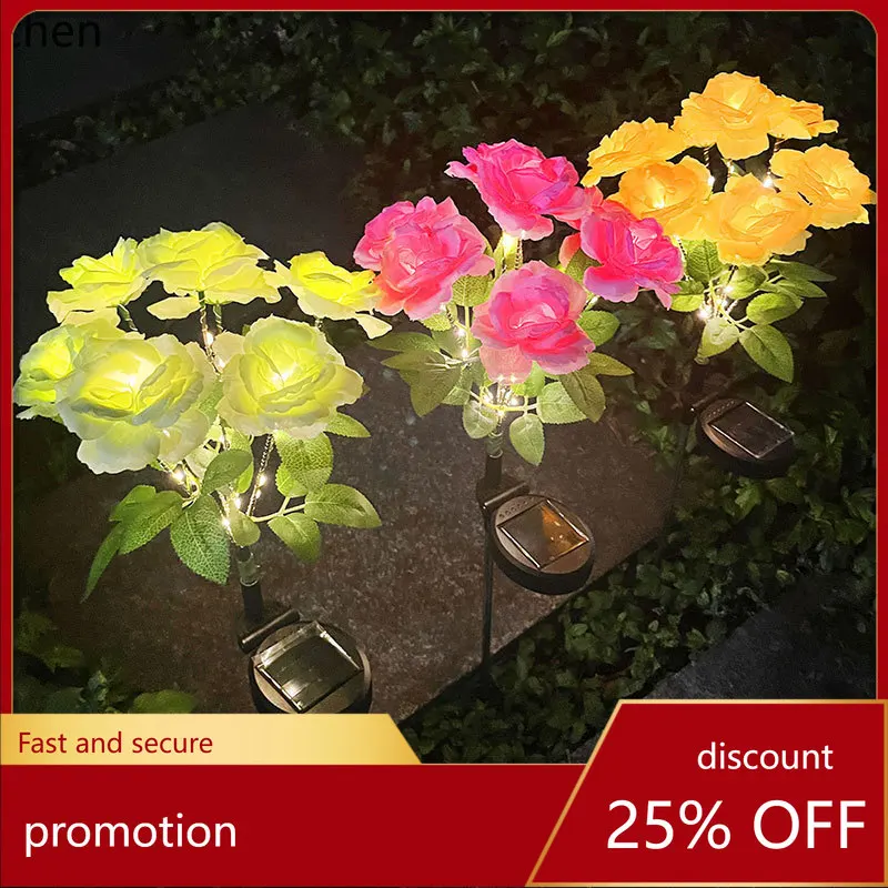 Zml rose bouquet wedding courtyard decoration valentine's day artificial flower decoration lighting decoration