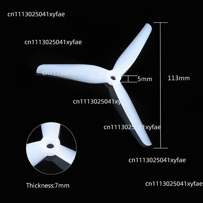 10 Pairs 5.1Inch 3-Blade Propeller 5140 5.1x4x3 PC Material CW CCW Replacement Parts