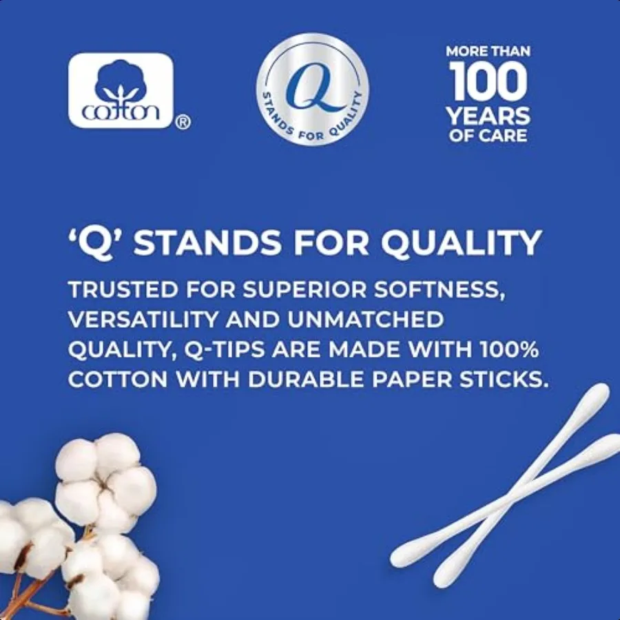 Tamponi di cotone da viaggio Qtips originali per pronto soccorso e bellezza in casa 100 cotone 30 pezzi