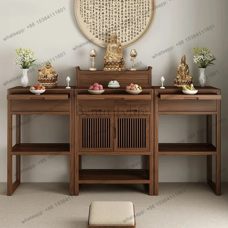 FG  Buddhist table offering living room solid wood offering table incense household  God of Wealth tribute table