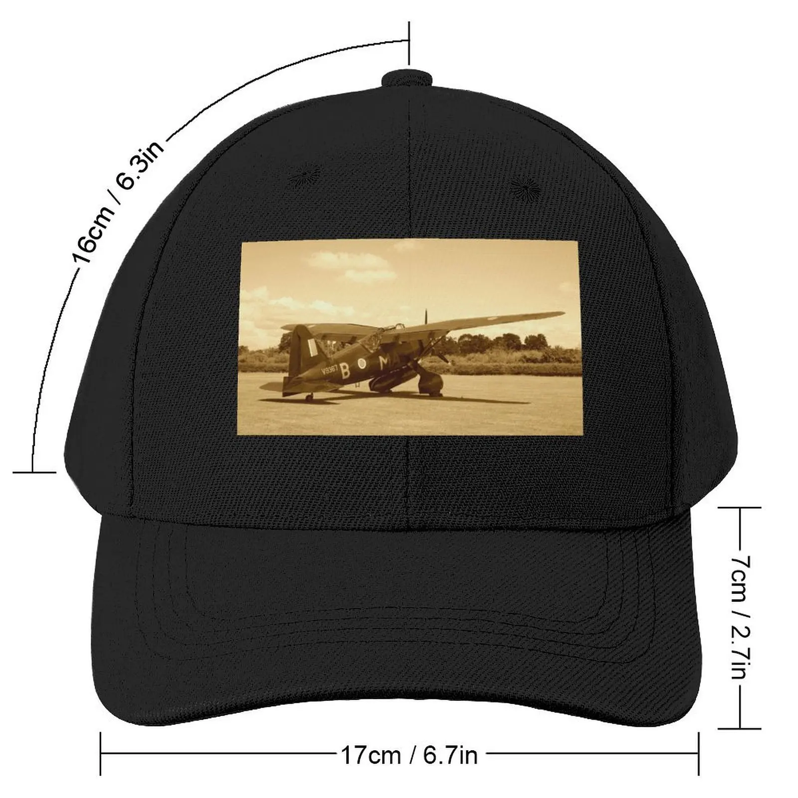 Westland Lysander V9367 at Old Warden, sepia-toned version Baseball Cap Vintage Kids Hat For Girls Men's