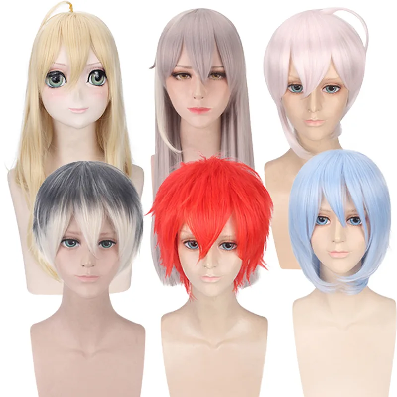 

Длинный синтетический парик для косплея, термостойкий костюм, вечерние волосы для женщин, многослойный стиль аниме, регулируемый