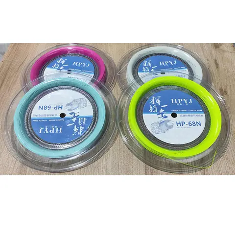 배드민턴 라켓 스트링 릴, 견고한 배드민턴 공 탄성 네트 스트링, HP68N, 0.68mm, 200m 내구성