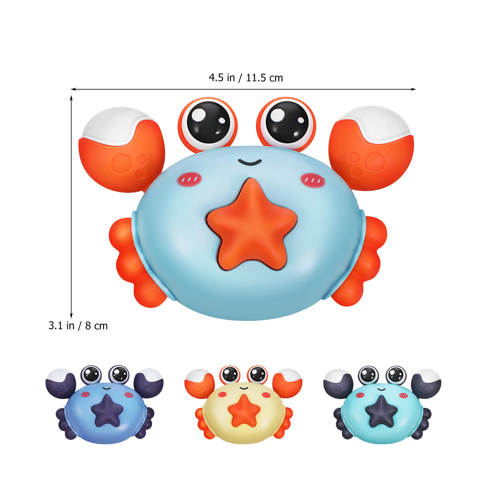 4 قطعة الزحف التفاعلي كراب الطفل التراجع سيارة ضوء الصحافة دفع لعبة تململ الجمود الحركة قوي المواد الآمنة داخلي