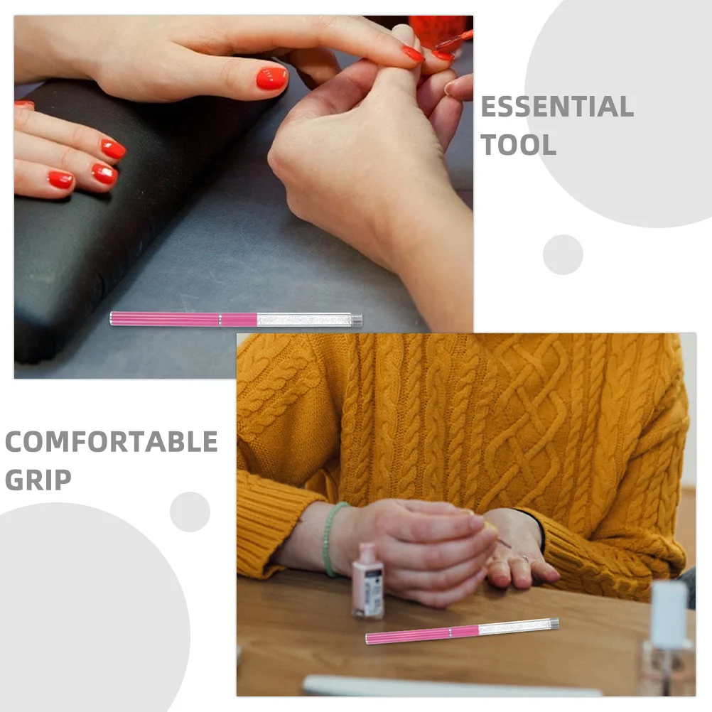 2Pcs Nail Polishing Pen Multifunctional Manicure Tool for Nail Care Buffing Dead Skin Removing Perfect for Home Salon