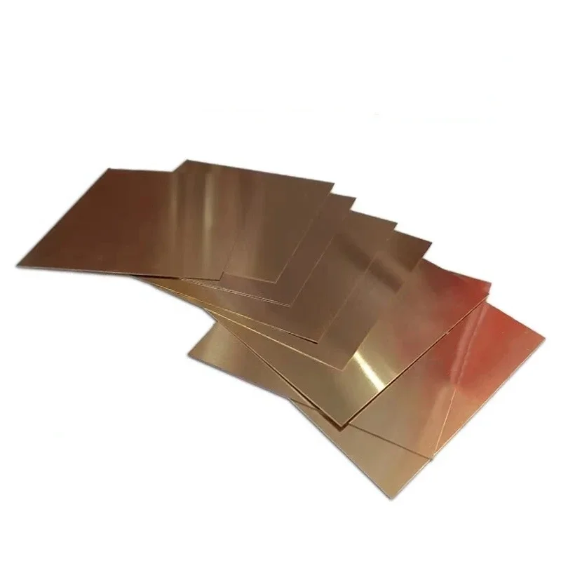 2PCS C5191 phosphorous copper plate Thick 0.1-2mm Phosphor-Copper Bronze Alloy sheet Foil 100x100/100x200/200x200mm DIY Material