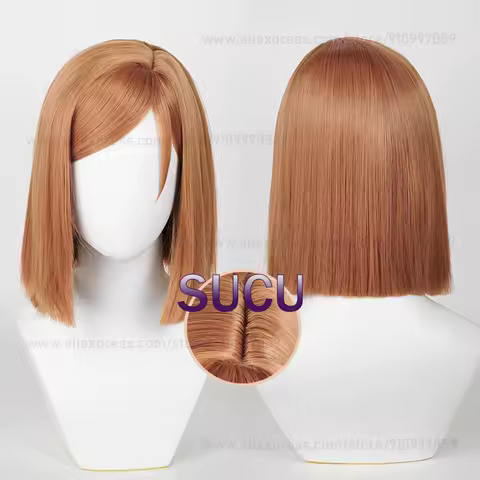 Nobara Kugisa Cosplay Wig 30cm Short Brown Women Hair Anime Nobara Heat Resistant Synthetic Wigs + Wig Cap