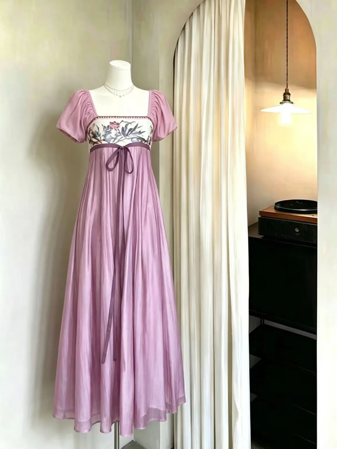 Summer New plus Size Women's Dress Square Collar Maxi Dress Slimming High Waist Korean Style A-Line Skirt Holiday Vibes