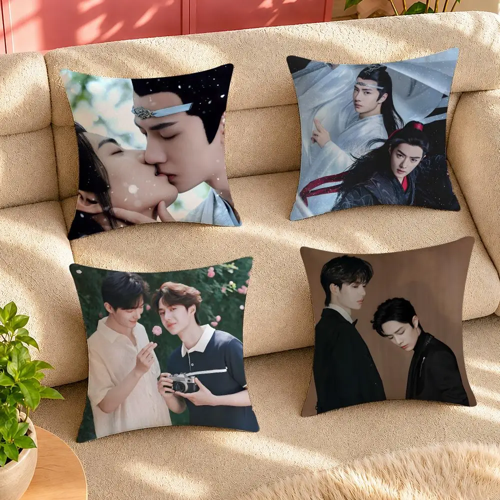 The Untamed YiZhan Wang Yibo Xiao Zhan Cushion Cover Pillow Cover Decorative Throw Couch Home Decor for Living Room Sofa