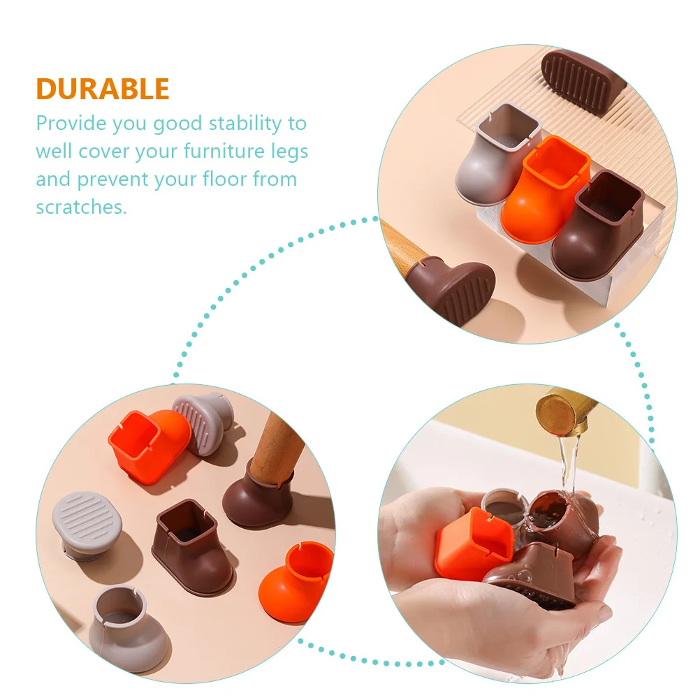 

8Pcs Silicone Chair Leg Protectors Furniture Pads for Hardwood Floors Long Lasting Load Capacity Anti-Scratch Chair Pads