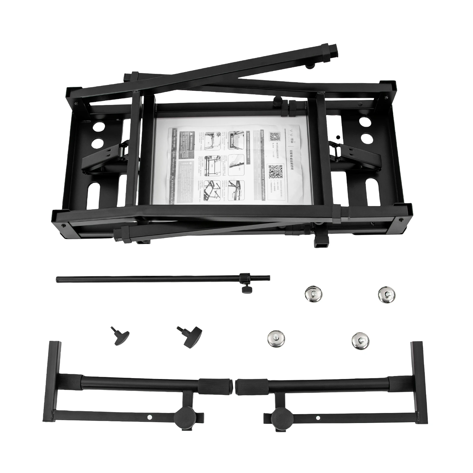 Suporte para teclado DJ Workstation Suporte para piano de mesa Suporte para estúdio duplo de 2 camadas