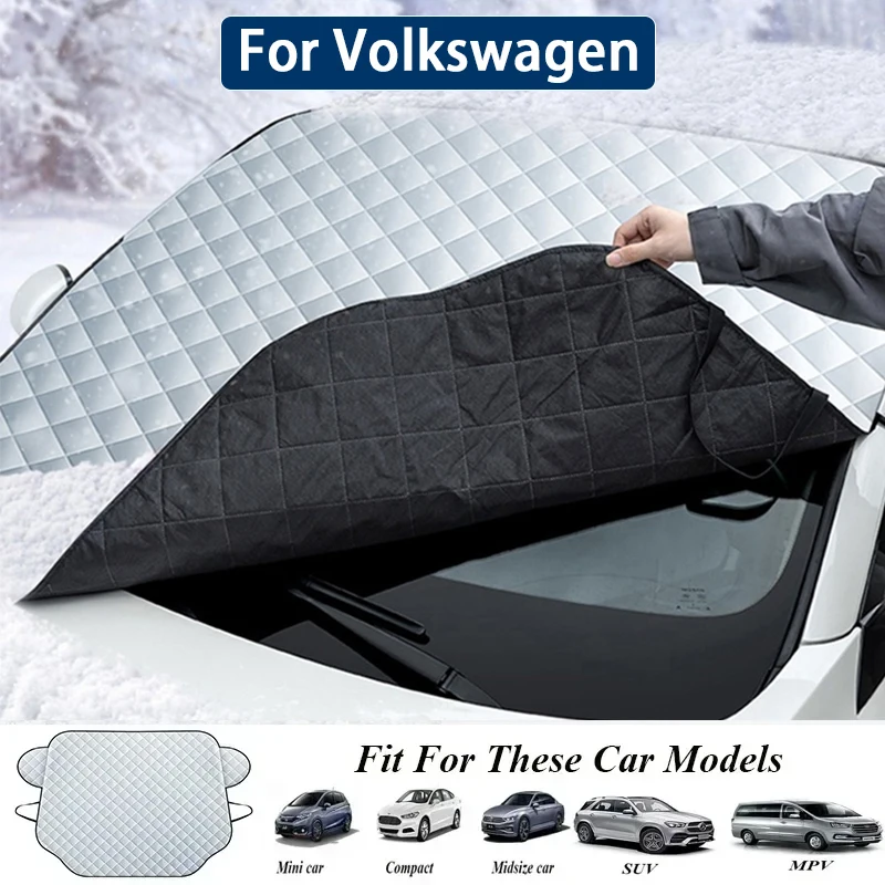 For Volkswagen VW Polo Golf Passat Tiguan Beetle Caddy T5 Up Skoda Octavia Leon Altea Car Snow Shield Frost Prevention Cover