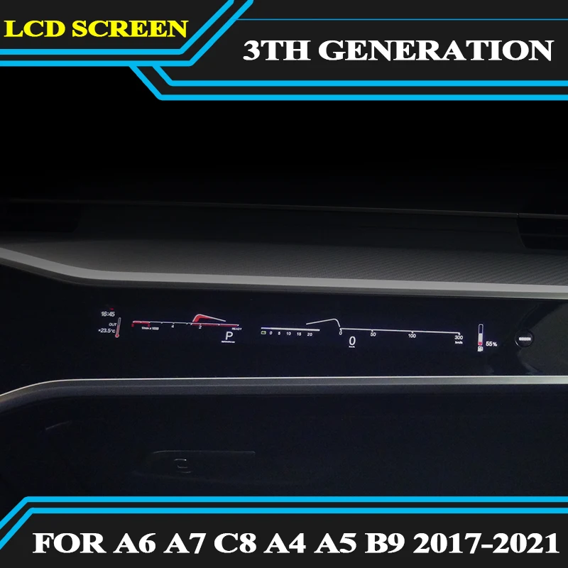 

For Audi A4 S4 RS4 A5 S5 RS5 2016-2020 A6 A7 C8 Dashboard Co-pilot LCD Display 3th generation Passenger LCD screen Instrument