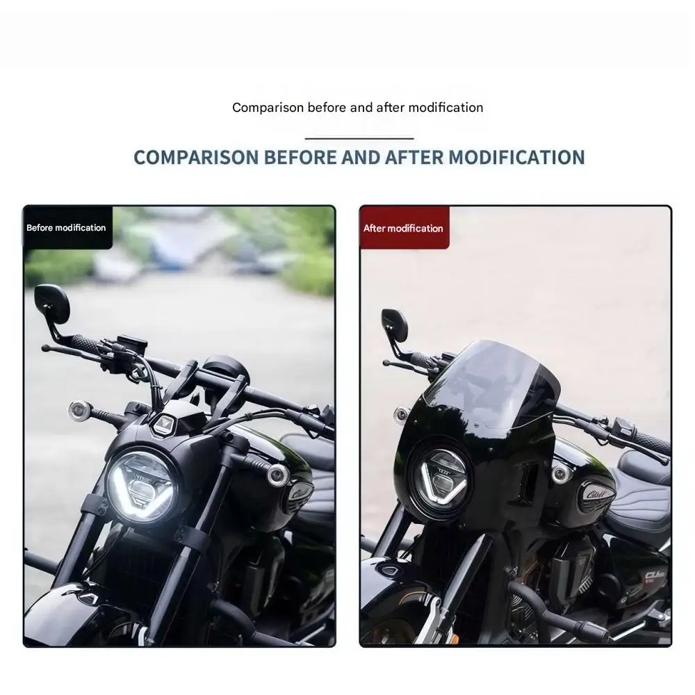 Suitable for VOGE CU625 headlight modification, CU625 front windshield, motorcycle modification parts.