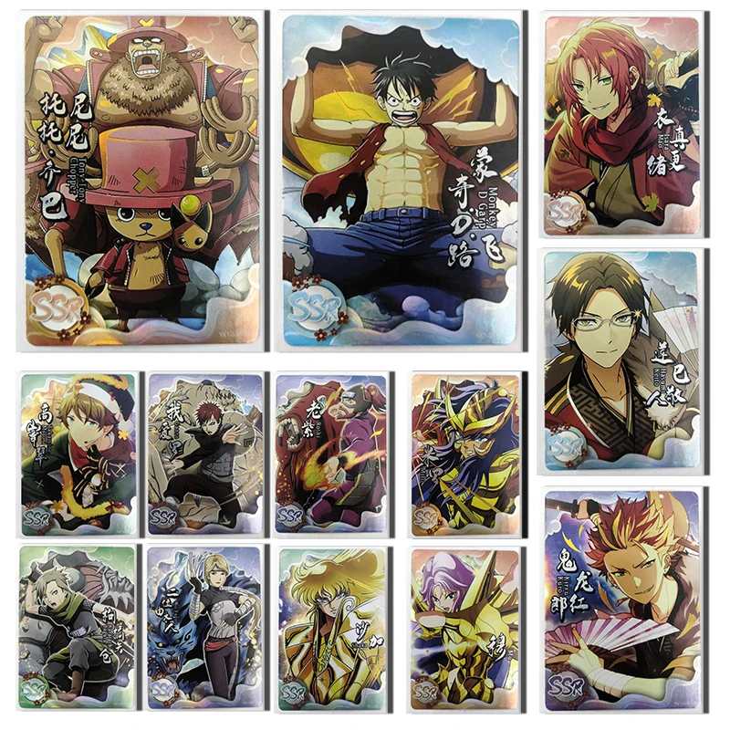 Anime Hero post SSR card Monkey D. Luffy Tony Tony Chopper Vegeta IV Son Goku Shaka Shura boy Toy collection Birthday gift