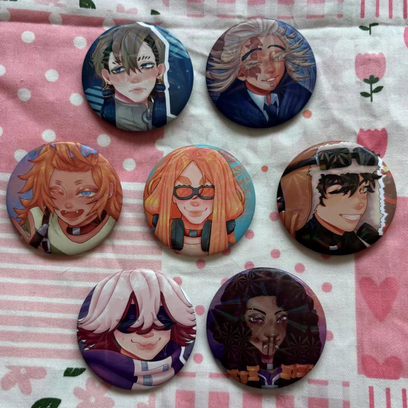 Gachi*akuta Anime Button Pin Badge Rudo Cosplay Lapel Brooch Manga Character Backpack Decor Fans Collectible Accessory Gift