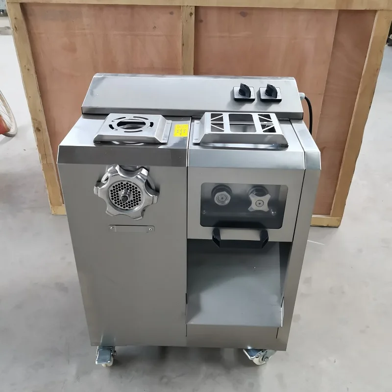 Máquina cortadora automática de cubos de pato y pescado, escamas de bloques de carne congelada de acero inoxidable