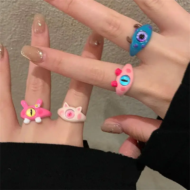 1/3/5PCS Colorful Unique Quirky Monster-themed Fashion Accessories Unique Accessories Quirky Jewelry Creative One-eyed Playful