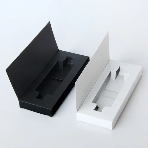 Caja de embalaje de botella de Perfume para botella de Spray de 3ml, 5ml y 10ml, caja de regalo, embalaje de muestra de Perfume, caja blanca y negra, 1 ud.