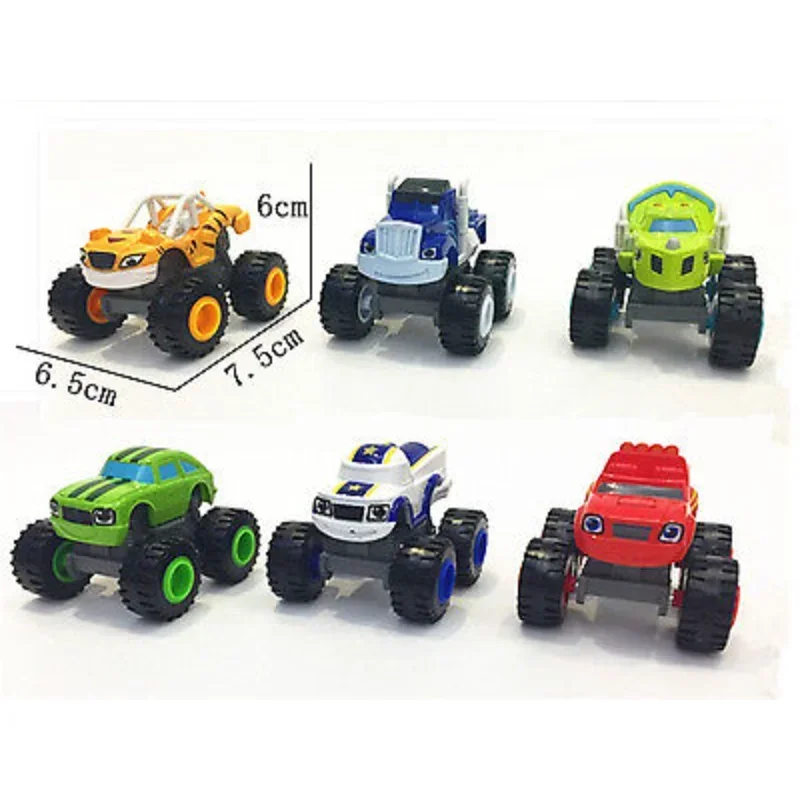 Classic Blaze Cars Model Inertia Diecast Vehicles Racing Figure Blaze Toys for Children Monsters Truck Machines Car Toy Kids