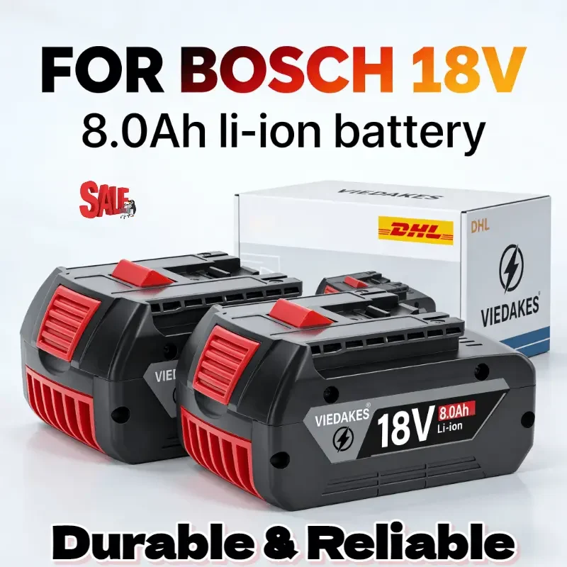 

VIEDAKES for Bosch Battery 18V Rechargeable 8.0Ah Li-ion Battery BAT611 BAT612 BAT614 pour outils électriques for Bosch