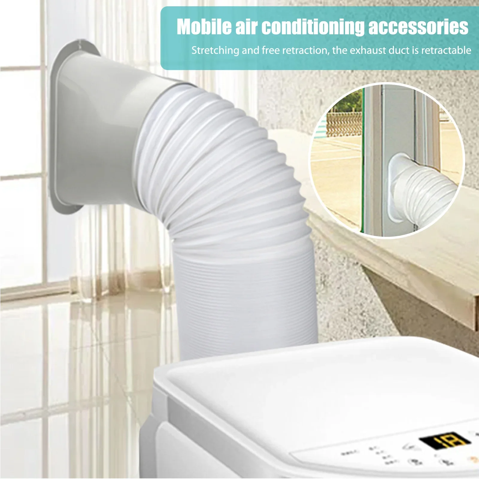 Mobile Air Conditioner Vent Kit Portable Mobile Air Conditioning Exhaust Hose Kit Lightweight Accessories for Home Office