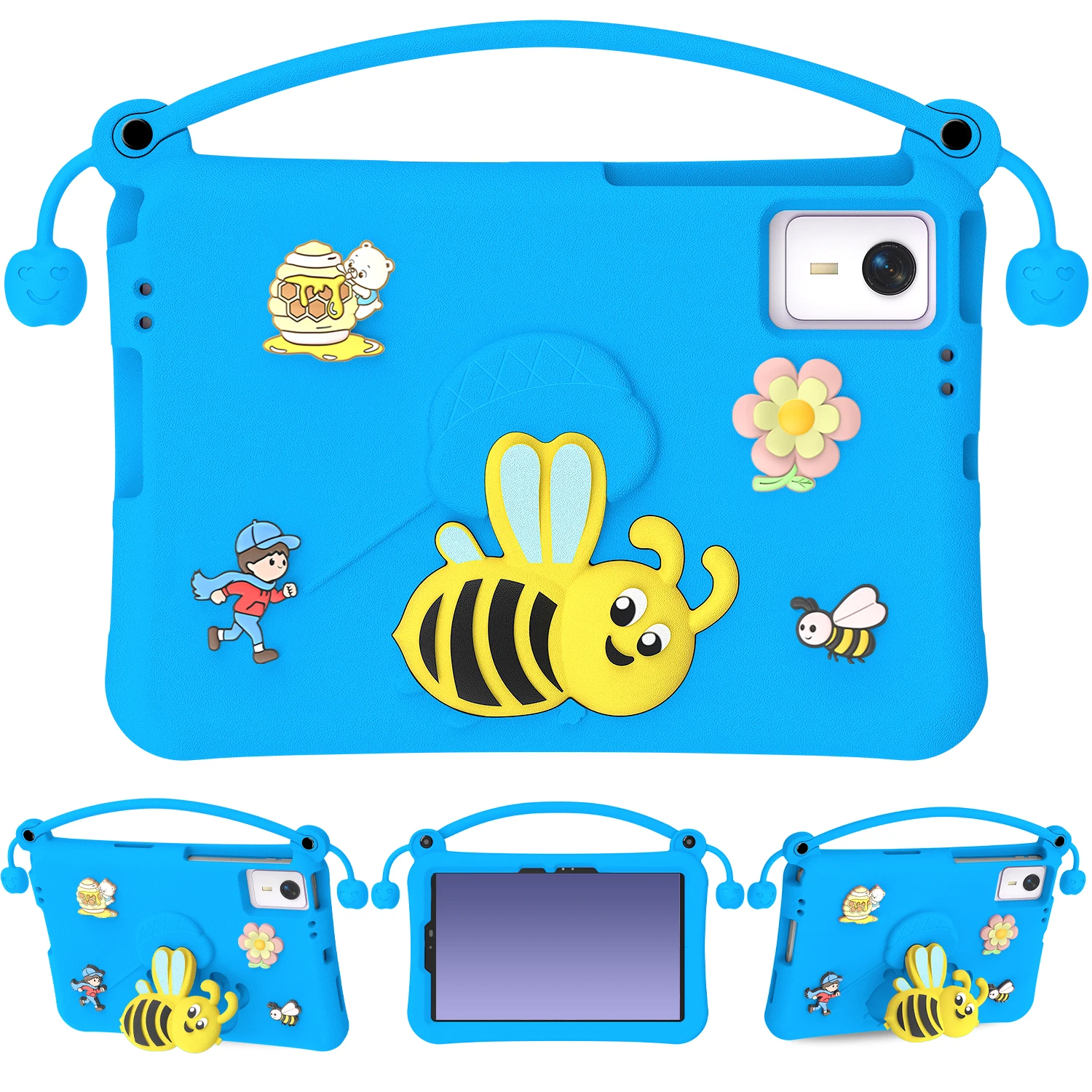Kids Case For Lenovo Tab Idea 11 TB336ZU TB336FU Xiaoxin Pad 2025 11 inch TB335FC Bee EVA Foam Handle Stand Shockproof Cover