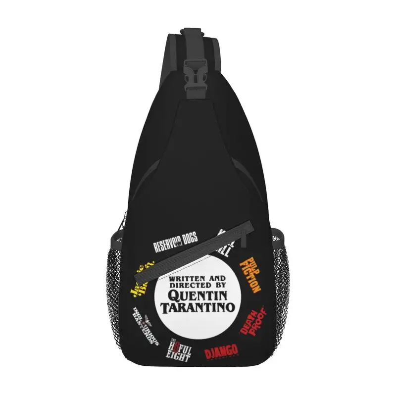 Quentin Tarantino-mochila cruzada para el pecho para hombre, morral informal de Pulp Fiction, Kill Bill, para viajes y ciclismo