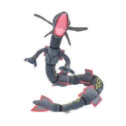 Shiny Rayquaza Plush Toys Stuffed Animal Game for Collectible Gift,Soft Plushies,Cute Cartoon Character Black 12 Inch