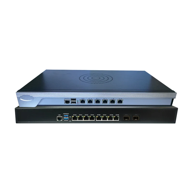 6-Port 8-port aluminum panel full Gigabit industrial computer soft routing i3i5i7 enterprise router X86 host 1U chassis