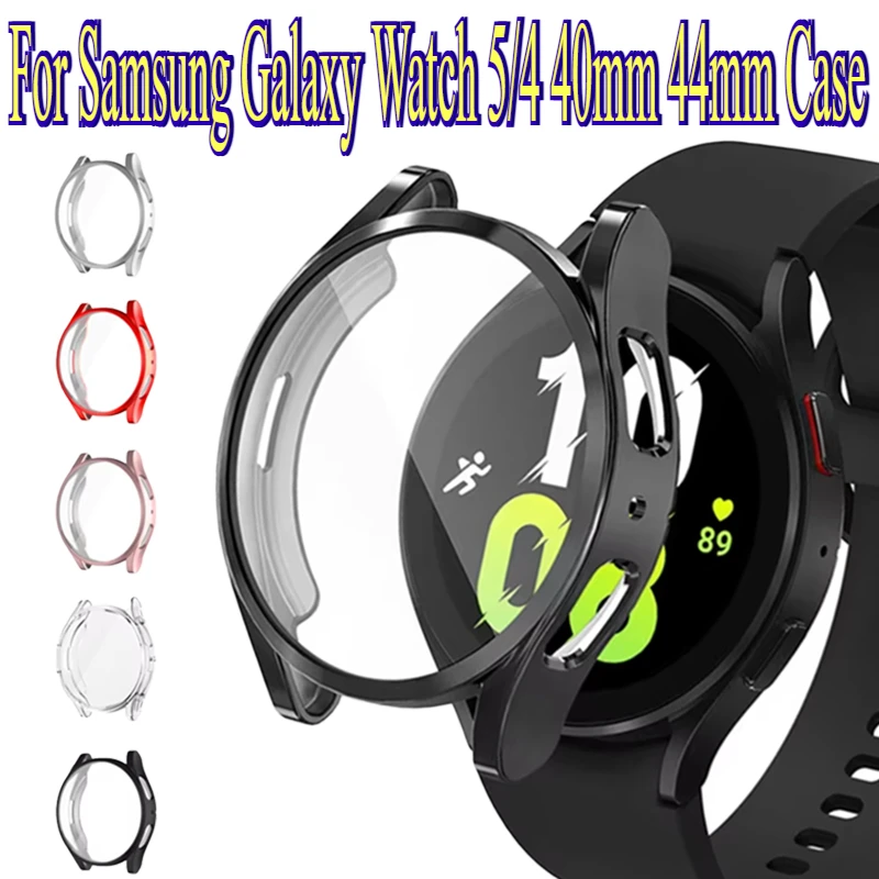Защитный чехол для Samsung Galaxy Watch 5/4 40 мм 44 мм, мягкий бампер из ТПУ, полноэкранный защитный чехол для Samsung Galaxy Watch 4/5