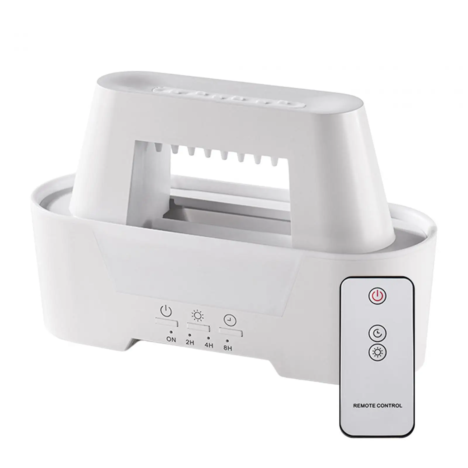 Diffuseur d'huiles essentielles avec lumière ambiante, gouttes de pluie, humidificateur de bureau, polyvalent, blanc, famille, UE, 220V