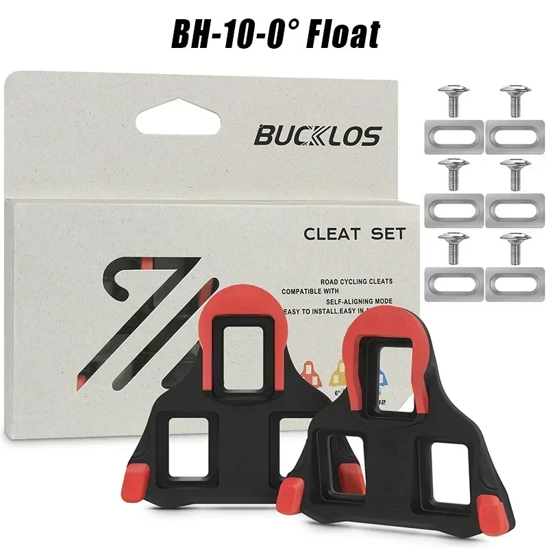 BUCKLOS Fahrrad Pedal Cleat Set 0/2/6 Grad für SPD-SL für SH10 SH11 SH12 Lock Pedal Cleats Abdeckung Rennrad Lock Pedal Fahrrad Teile