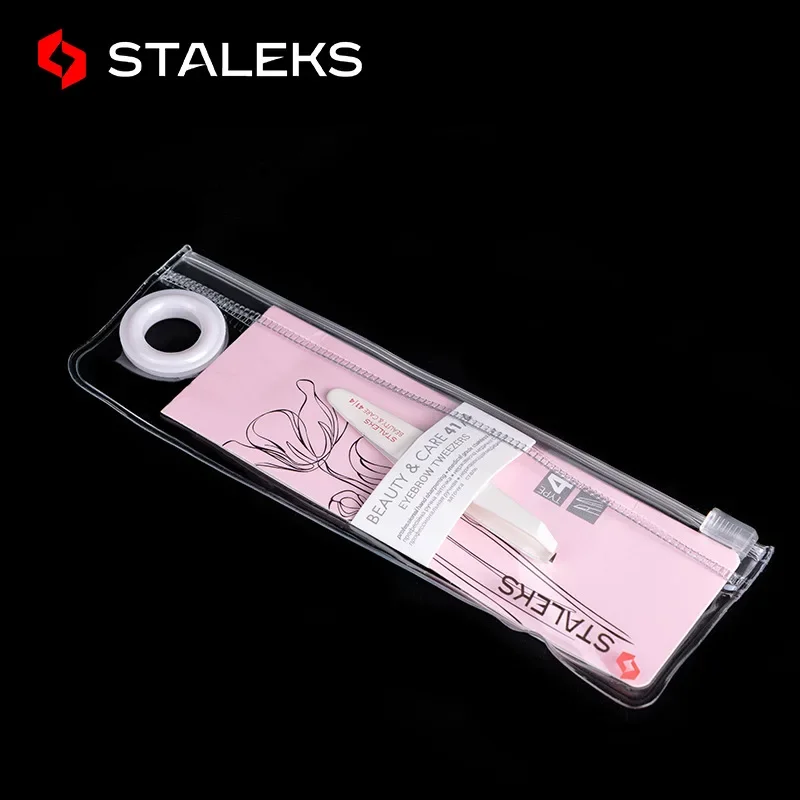 STALEKS TBC-41-4 White New High-quality Eyebrow Tweezers Multifunction Stainless Steel Hair Removal Makeup Tool