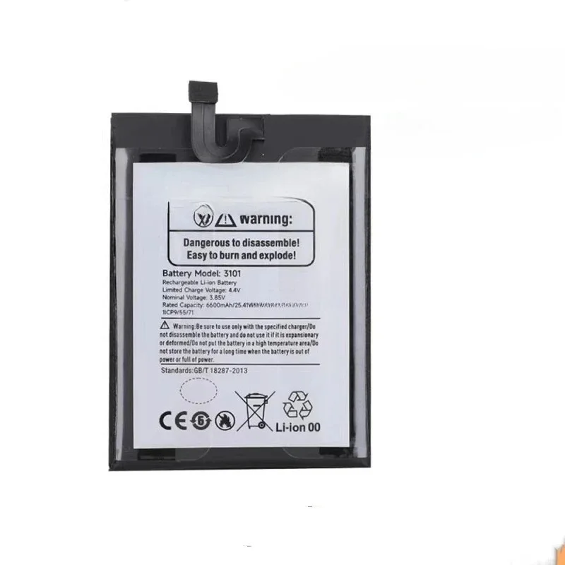 New 3101 Mobile Phone Battery 3.85V 6600mAh for Ulefone Armor 15 Smartphone Battery