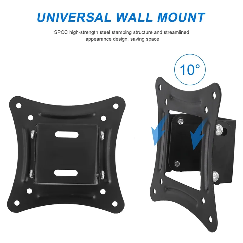 Dudukan Dinding Universal untuk Layar LED LCD 14-27 Inci Monitor Tinggi Dapat Disesuaikan Dinding Dapat Ditarik untuk VESA Tv-C12