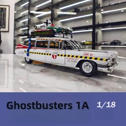 1:18 Cadillac Ghostbusters 1A movie car Alloy full open Fine alloy full open die cast simulation car model, adult display