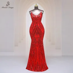 Sexy Deep-V neck red Mermaid Evening Dresses Prom Gowns Maxi dress formal occasion dresses party dresses prom dress 2023