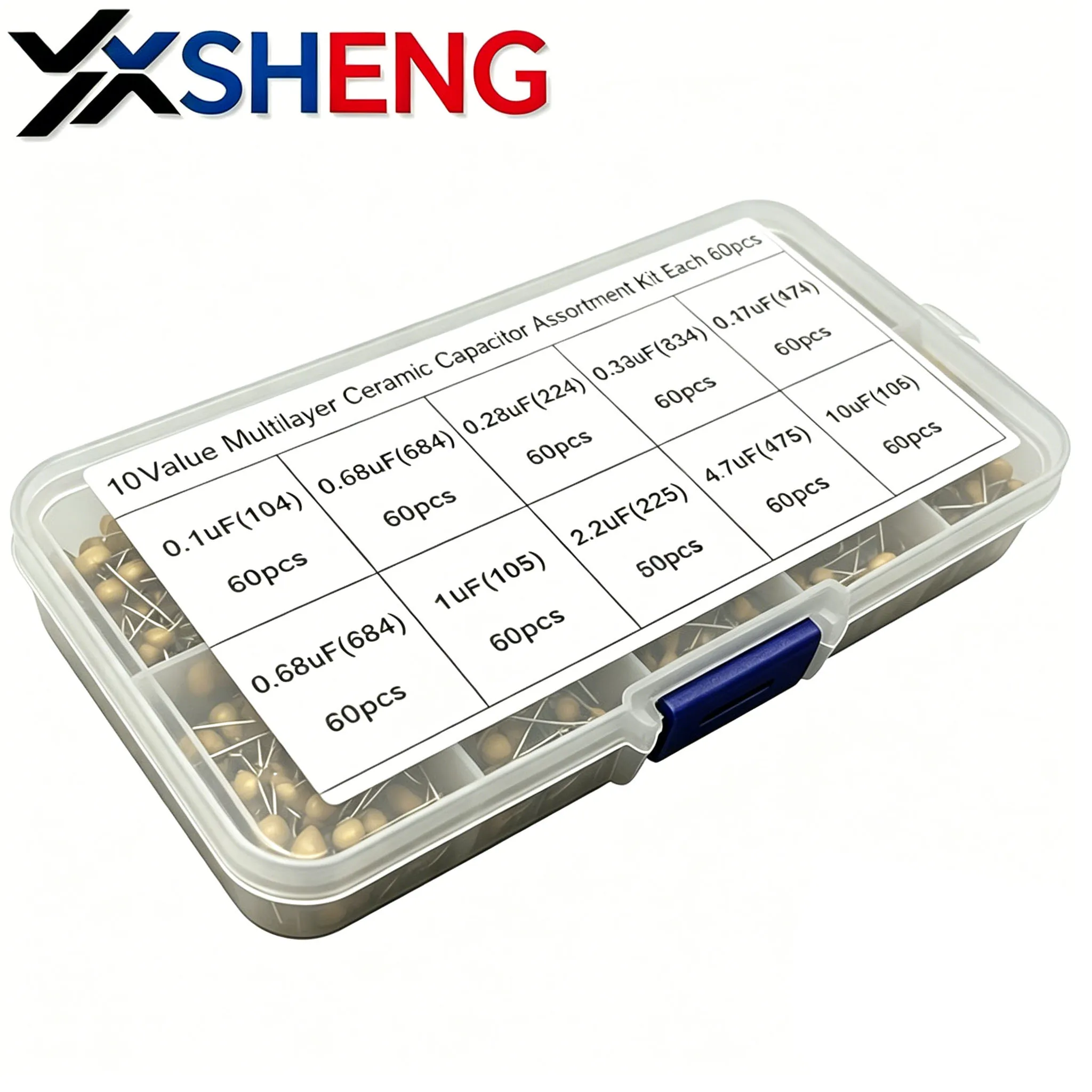 600PCS 10 Values Ce…