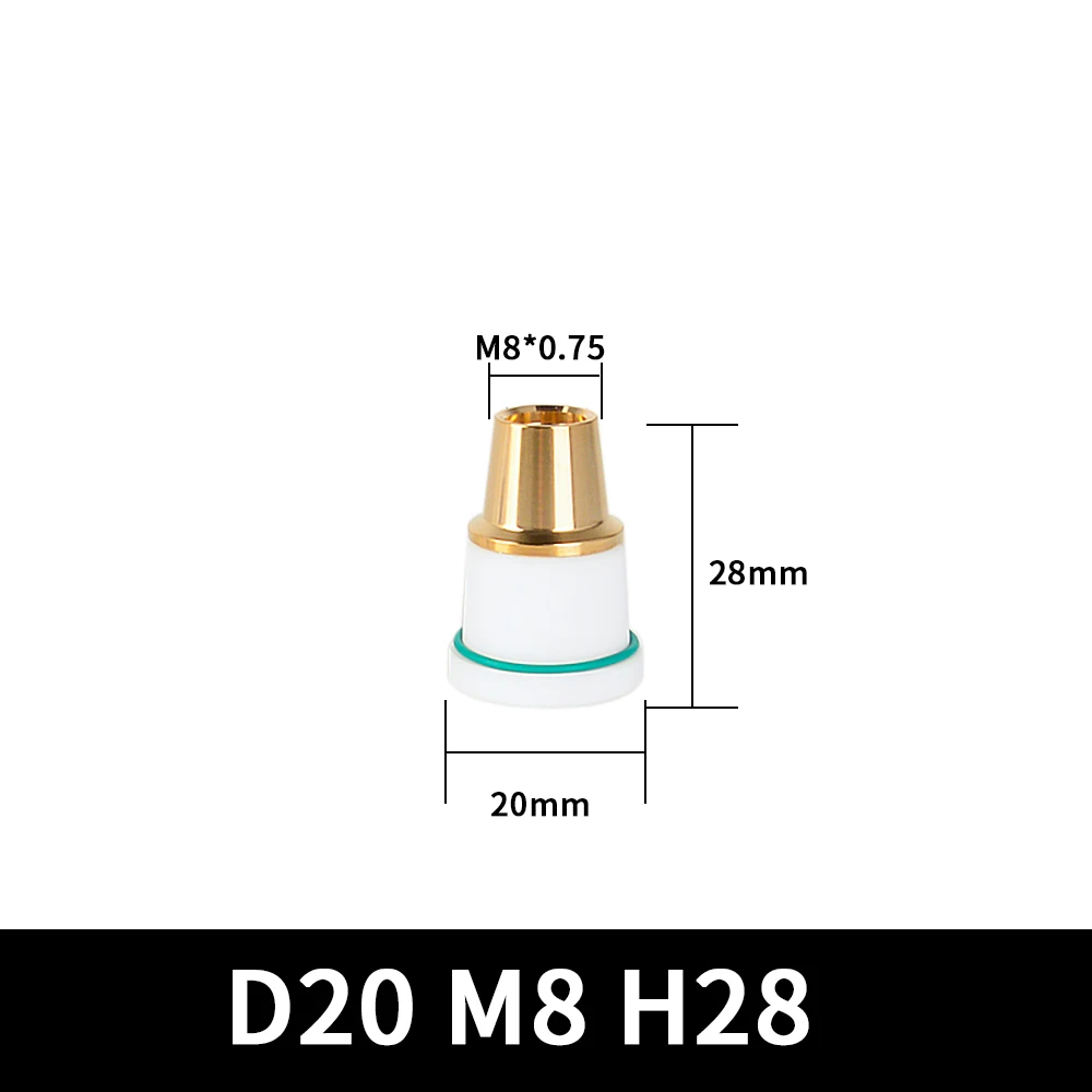 1/10/50/100pcs BOCHU Ceramic Nozzle Holder D20 M8x0.75 3D Ceramic Ring Parts for BOCI BLT310T BLT421TS Laser Cutting Machine