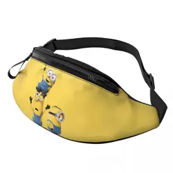 Custom Fashion M-Minions Cartoon Banana Fanny Pack for Cycling Camping Women Men Crossbody Waist Bag Phone Money Pouch