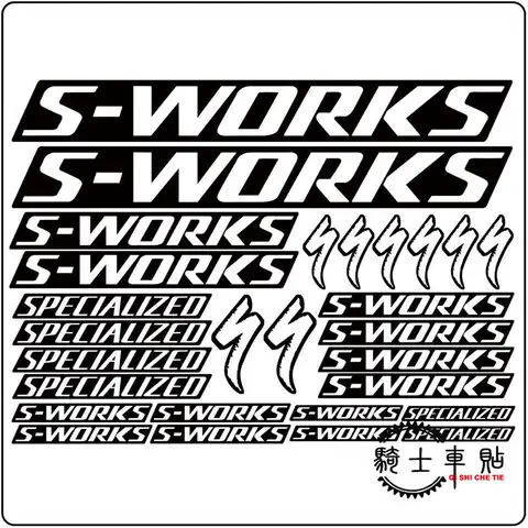 S-WORKS 라이트닝 자전거 스티커 (자전거 프레임 탑 튜브 DIY 반사 방수 사이클링 데칼 MTB 로드 바이크 프레임 스티커)