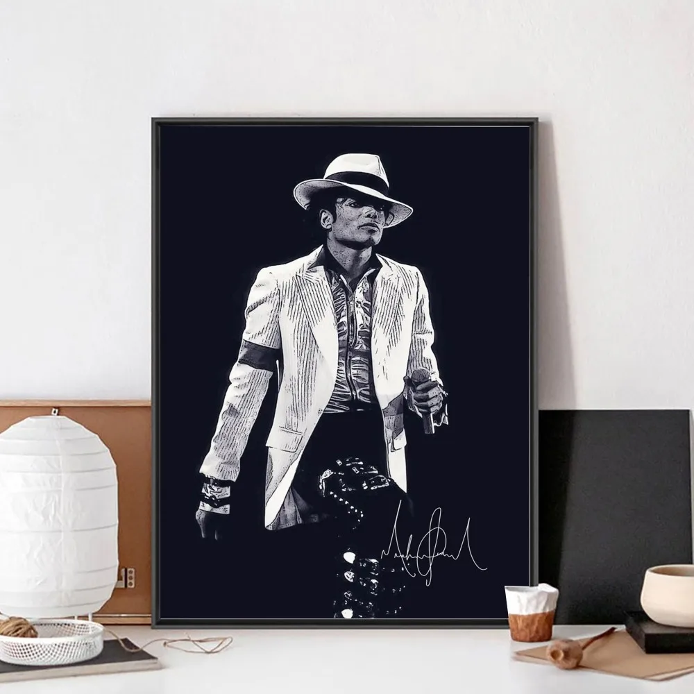 Michael Jackson Poster No Framed Poster Kraft Club Bar Paper Vintage Poster Wall Art Painting Bedroom Study Stickers