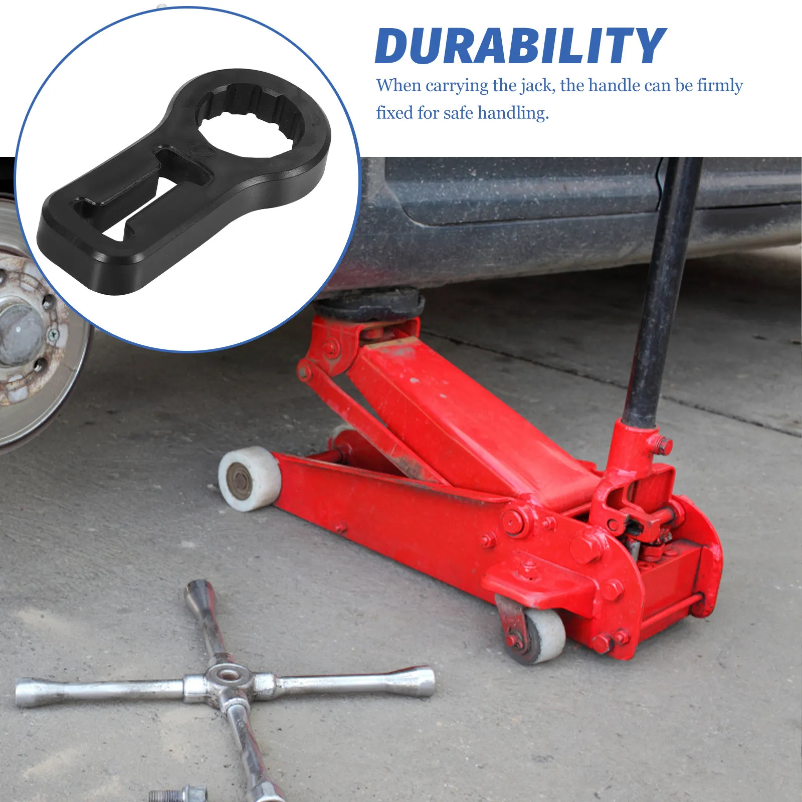 Jack Handle Bar Protector Lift Jack Handle Keeper Easy Install Mount Bracket Sturdy Road Accessories