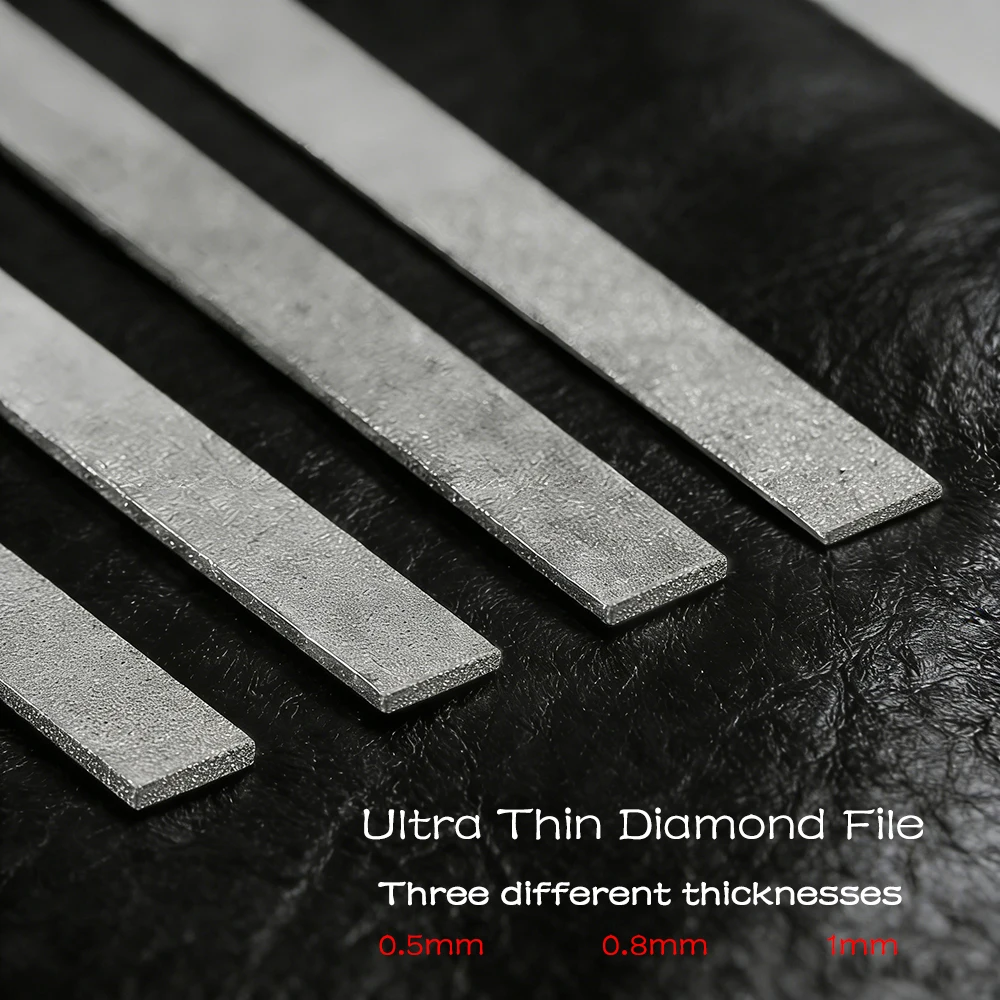 Besdia Ultra Thin Flat Diamond Hand File PF-70 Thickness 0.5 0.8 1.0mm for Die Jade Mold Grinding 150/200/400/600# Grit
