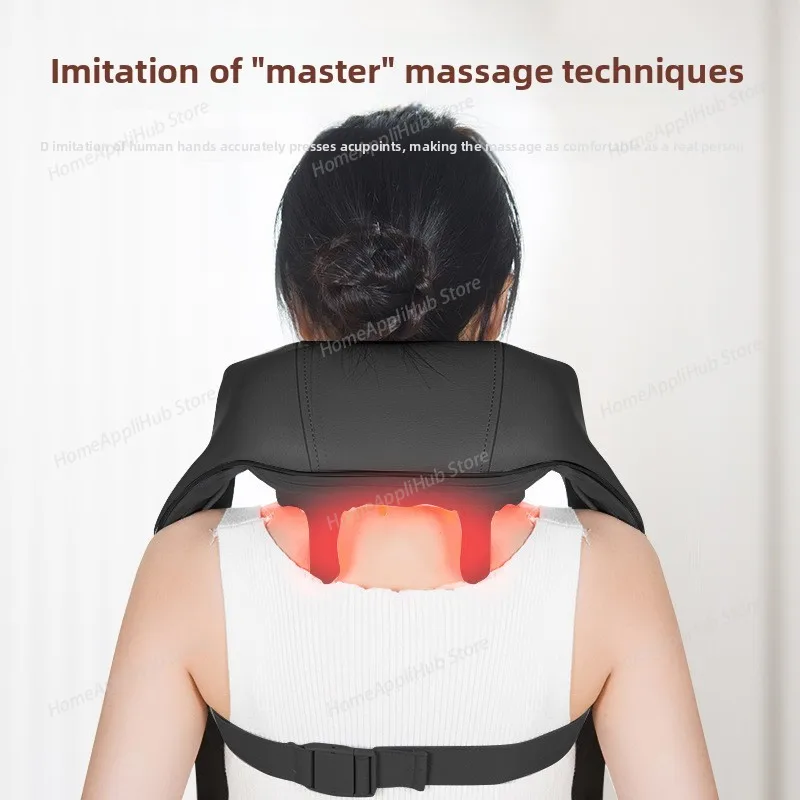 Electric Shoulder Kneading Massage Shawl Automatic Neck Back Massager Wireless Back Muscle Trapezius Relaxing Massage Pillow