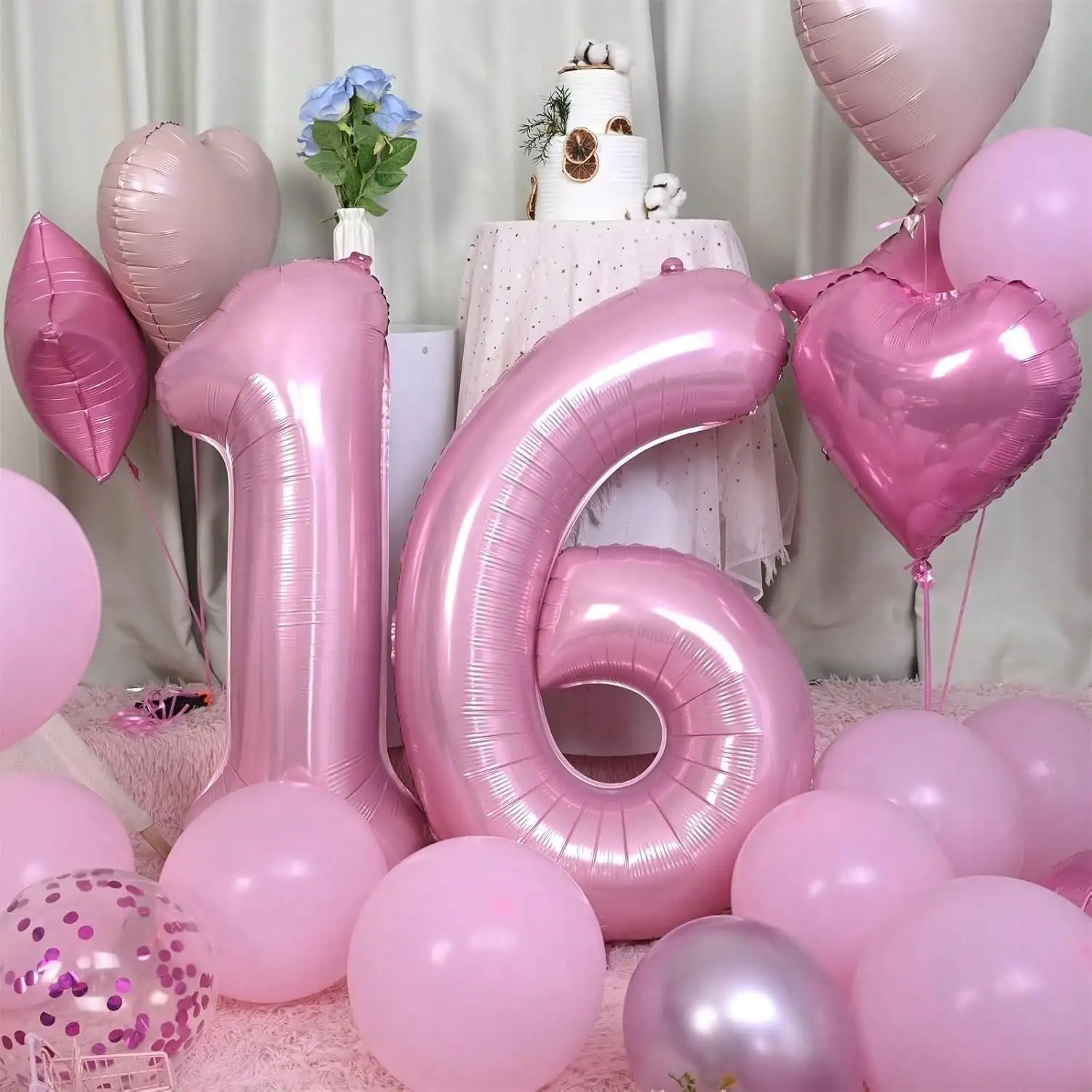 40-Zoll-Folienballon-Set zum 30. Geburtstag für Frauen zum Valentinstag, herzförmiger Heliumballon zum Jahrestag, Party-Dekoration – Detail 4