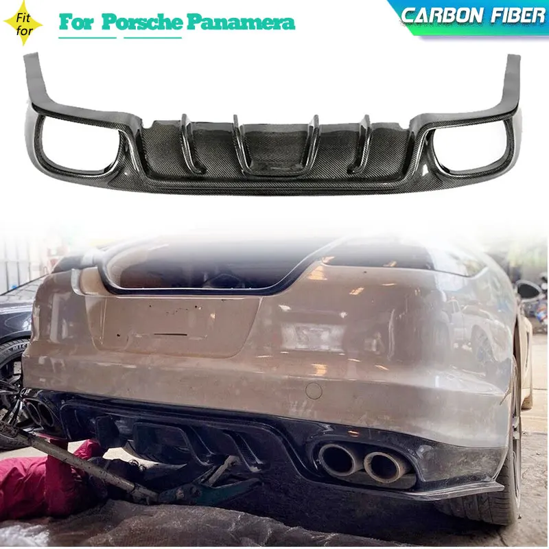 

Carbon Fiber Car Rear Bumper Diffuser Lip Spoiler for Porsche Panamera 970.1 2010-2014 Rear Diffuser Lip Splitters Body Kit