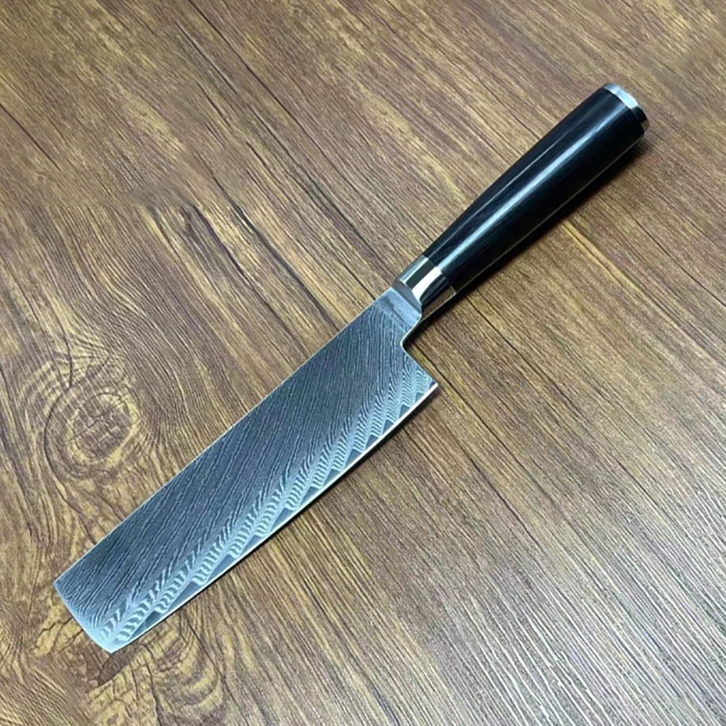 Chefs Cleaver Knife 10Cr15MoV 67 Layers Damascus Steel Blade Sharp Nakiri Slicing Sushi Sashimi Kitchen Knives Cooking Tools