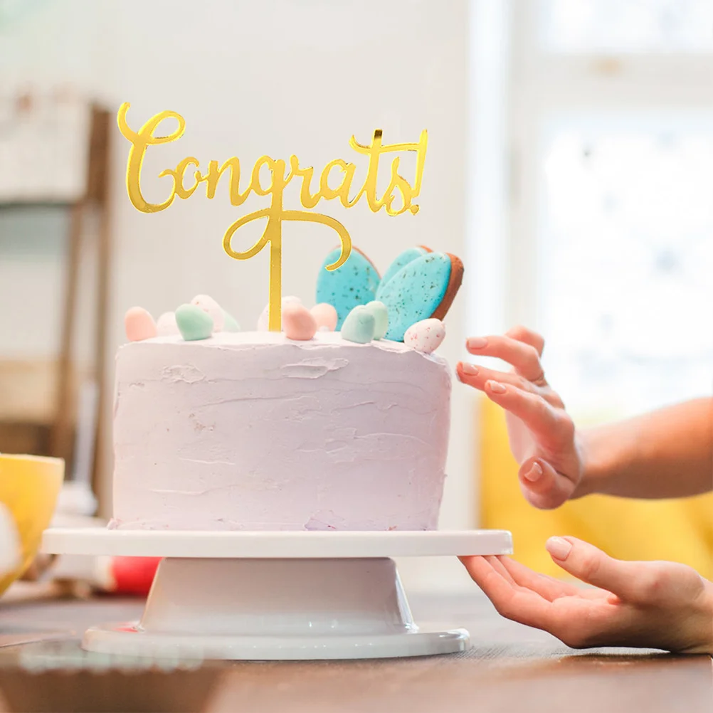 

20Pcs Dessert Picks Elegant Cake Toppers for Graduation Engagement Wedding Party Baking Cake Decorations Party Supplies